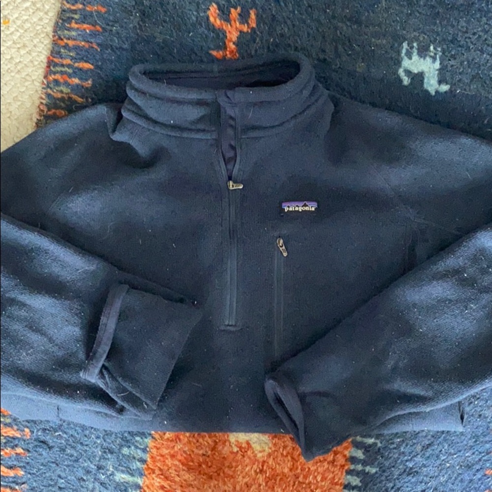 Mens Better Sweater Zip up navy - Picture 2 of 2
